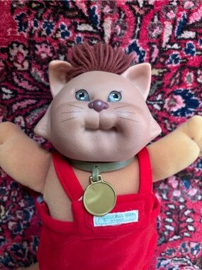 Koosas Cabbage Patch Plush Cat Toy with Gold Tag